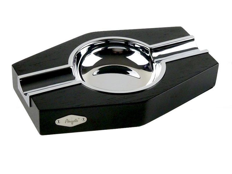 Szivar hamutál - 2 szivarnak, szögletes, nagyméretű, Angelo