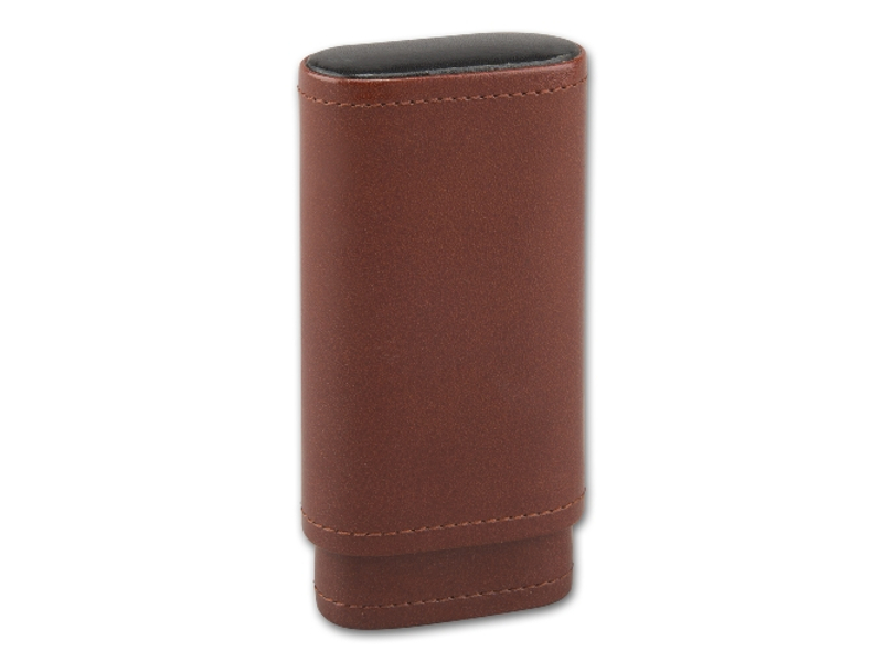 Szivartok 3 szivar részére - barna bőr (12x5,5cm) - Image 2