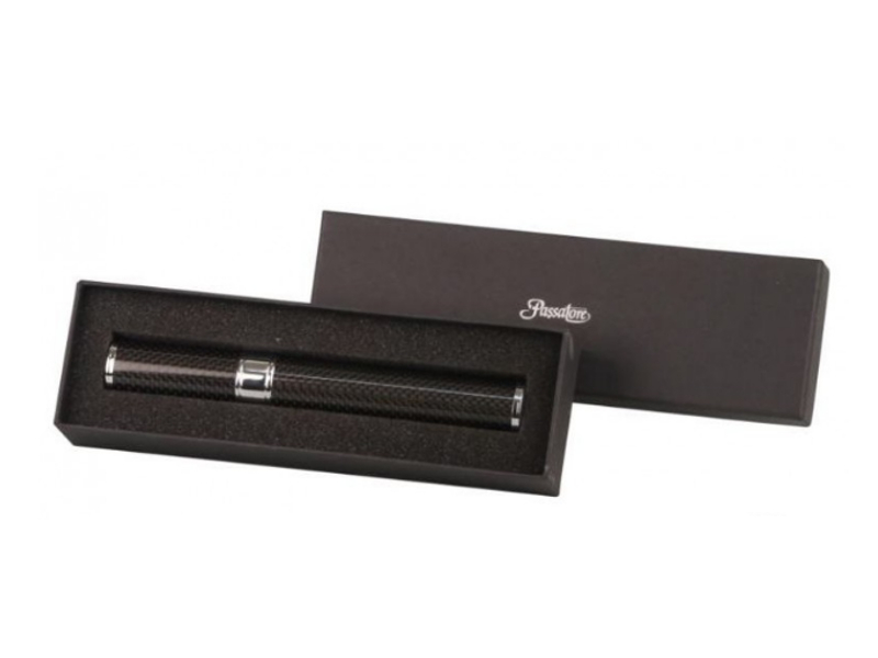 Szivartok - 1 szivar részére, Passatore carbon, 18 x 2,2 cm