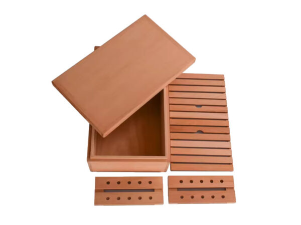 Humidor 80-90 szivar részére, tömör spanyol cédrusfa, natur szivar tároló doboz - Achenty! - Image 3