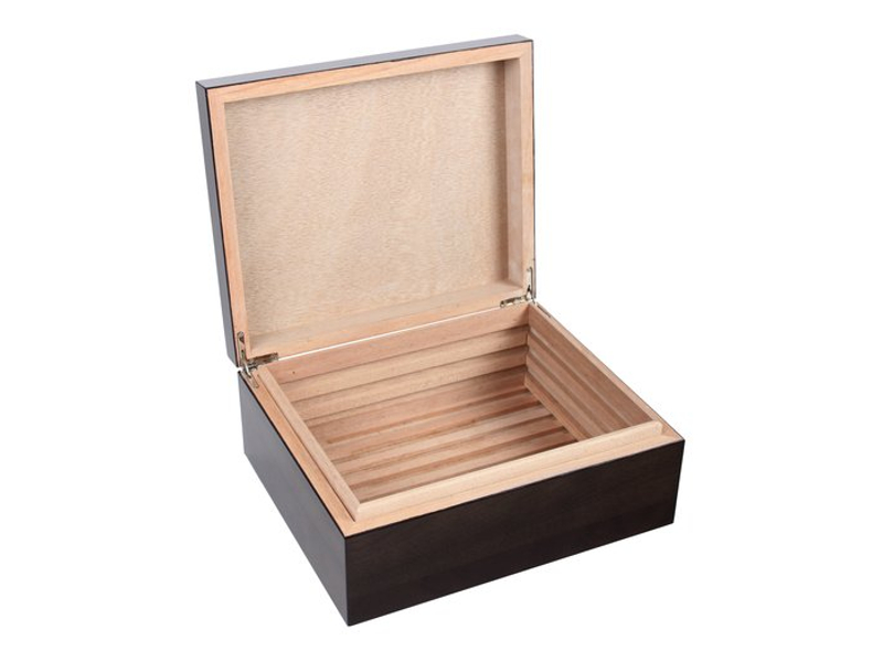 Achenty! Exkluzív-Luxus humidor 50 szál szivar részére, spanyol cédrusfa, párásító, hygrometer - dióbarna - Image 2