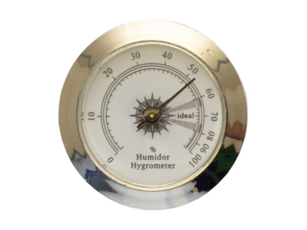 Humidor hygrométer - ezüst színű, fehér hátlappal (5cm) - Image 4