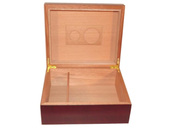 Humidor 40 szál szivar részére, cédrusfa szivar tároló doboz, párásítóval, hygrométerrel - bordó + AJÁNDÉK szett! - Image 5