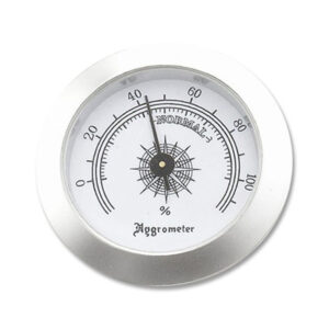 Humidor hygrométer - ezüst színű (50mm)