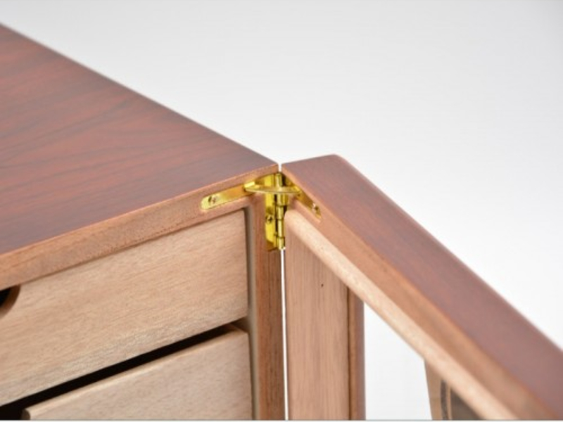 Üvegajtós humidor szekrény kb 80 szivar részére, rózsafa borítással, külső hygrometerrel - Image 10